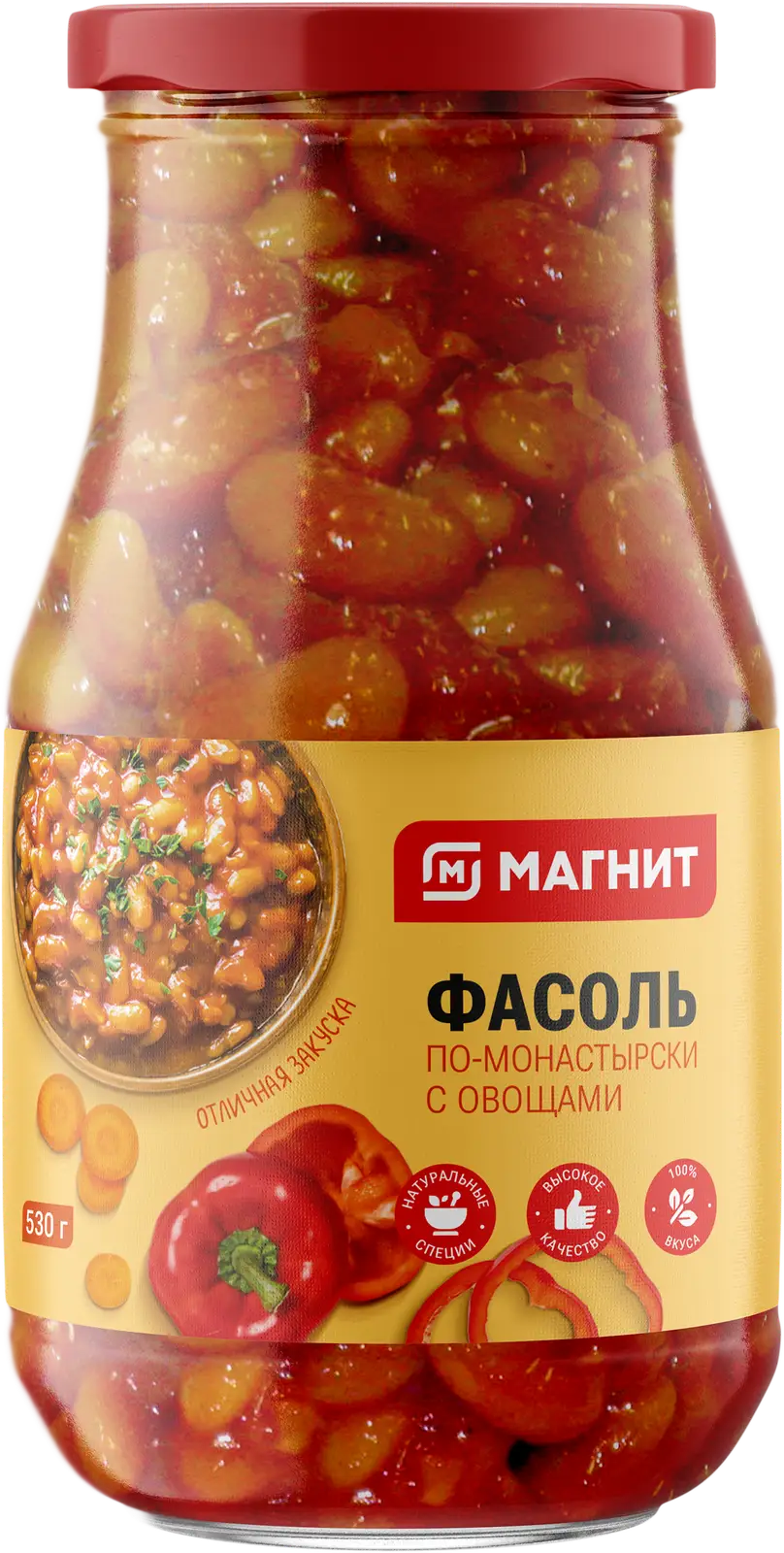 Фасоль Магнит с овощами 530г - Магнит-Продукты