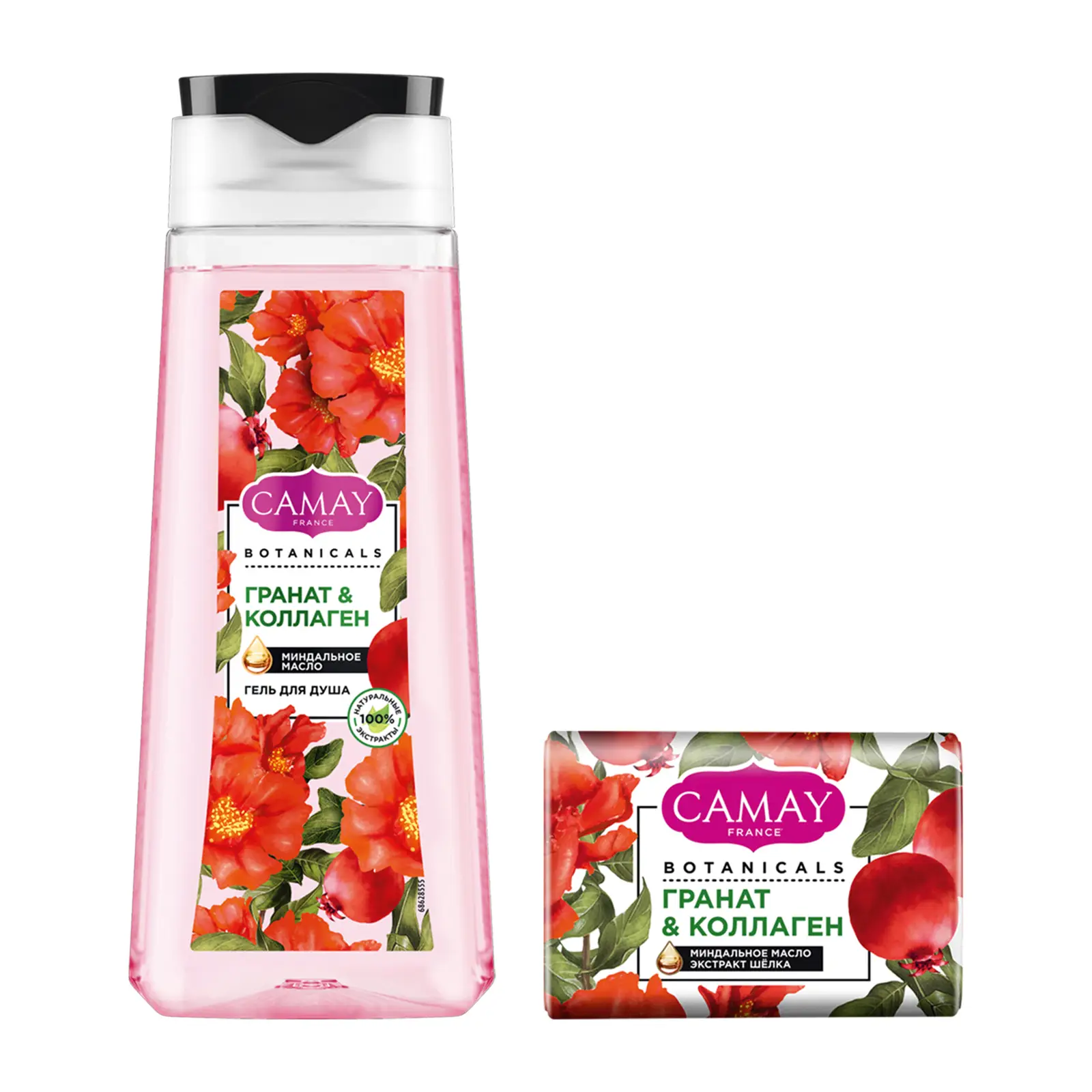 Подарочный набор Camay Pomegrante Гель для душа 250мл Твёрдое мыло 85г