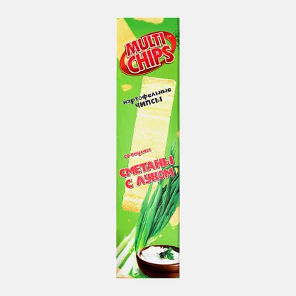 Картофельные чипсы Multichips пласт Сметана и Лук 100г
