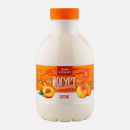 Йогурт Здоровье из Предгорья Персик 2.5% 500г