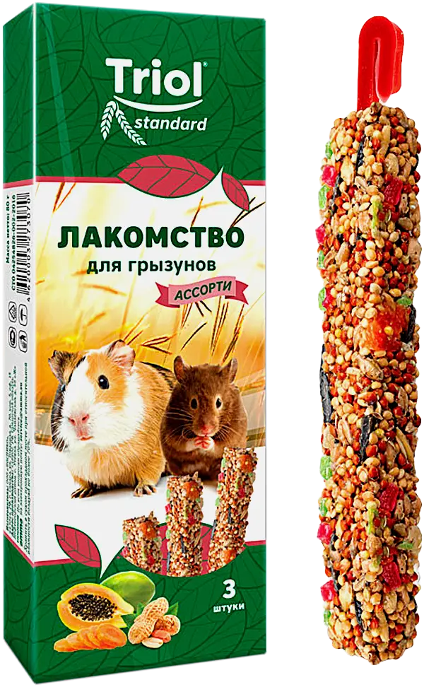 Лакомство для грызунов ассорти Triol 75г Лакомство для грызунов ассорти Triol 75г