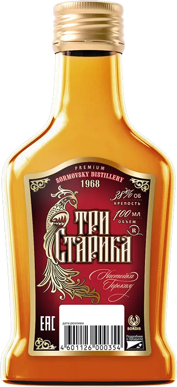 Изображение товара Настойка Три Старика горькая 38% 100 мл натуральная классика