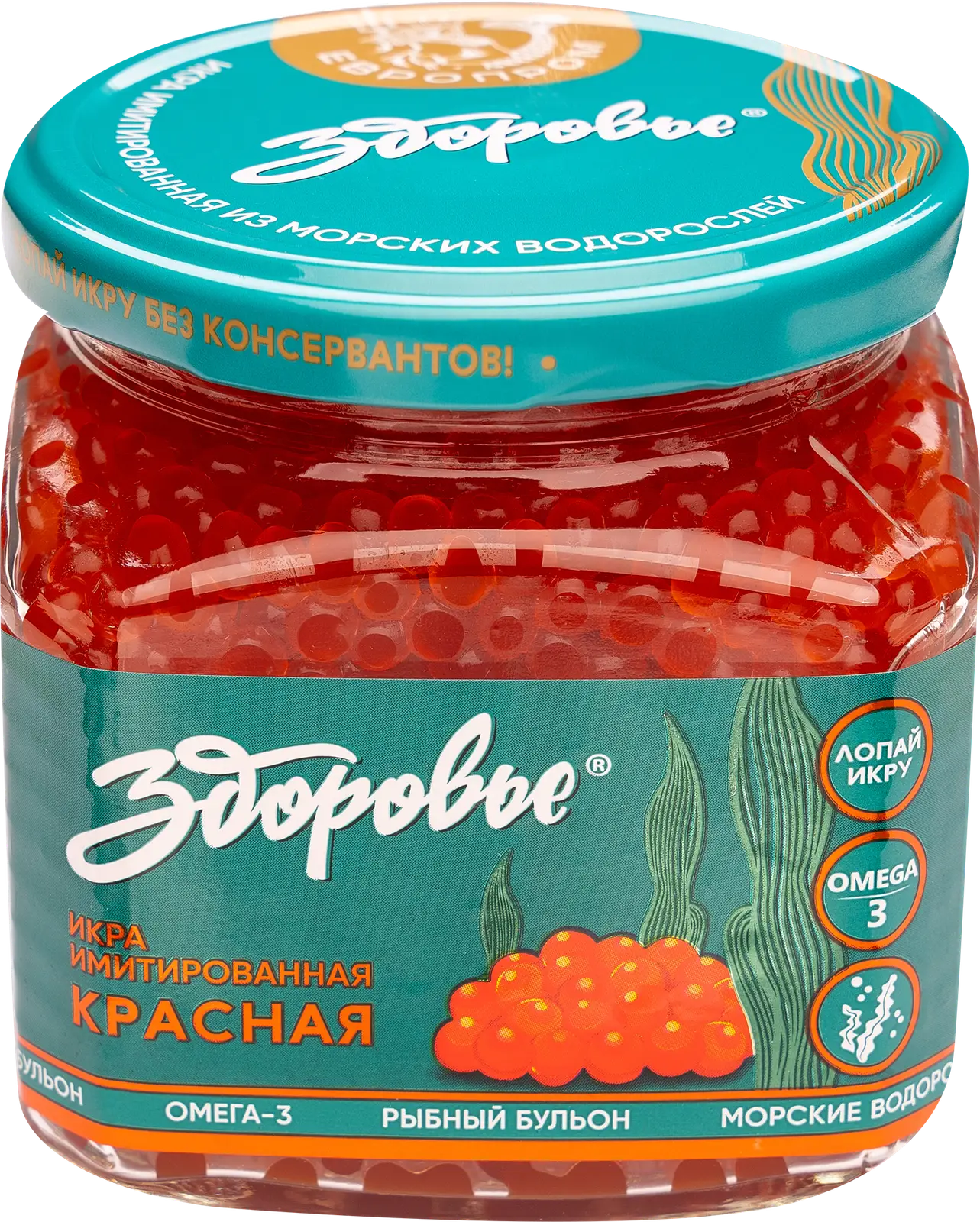 Изображение товара Икра имитированная красная 420г Здоровье, вкусная и экономичная альтернатива