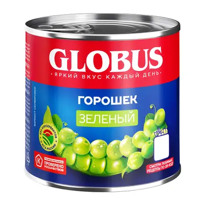 Изображение товара Горошек Globus зеленый 400г