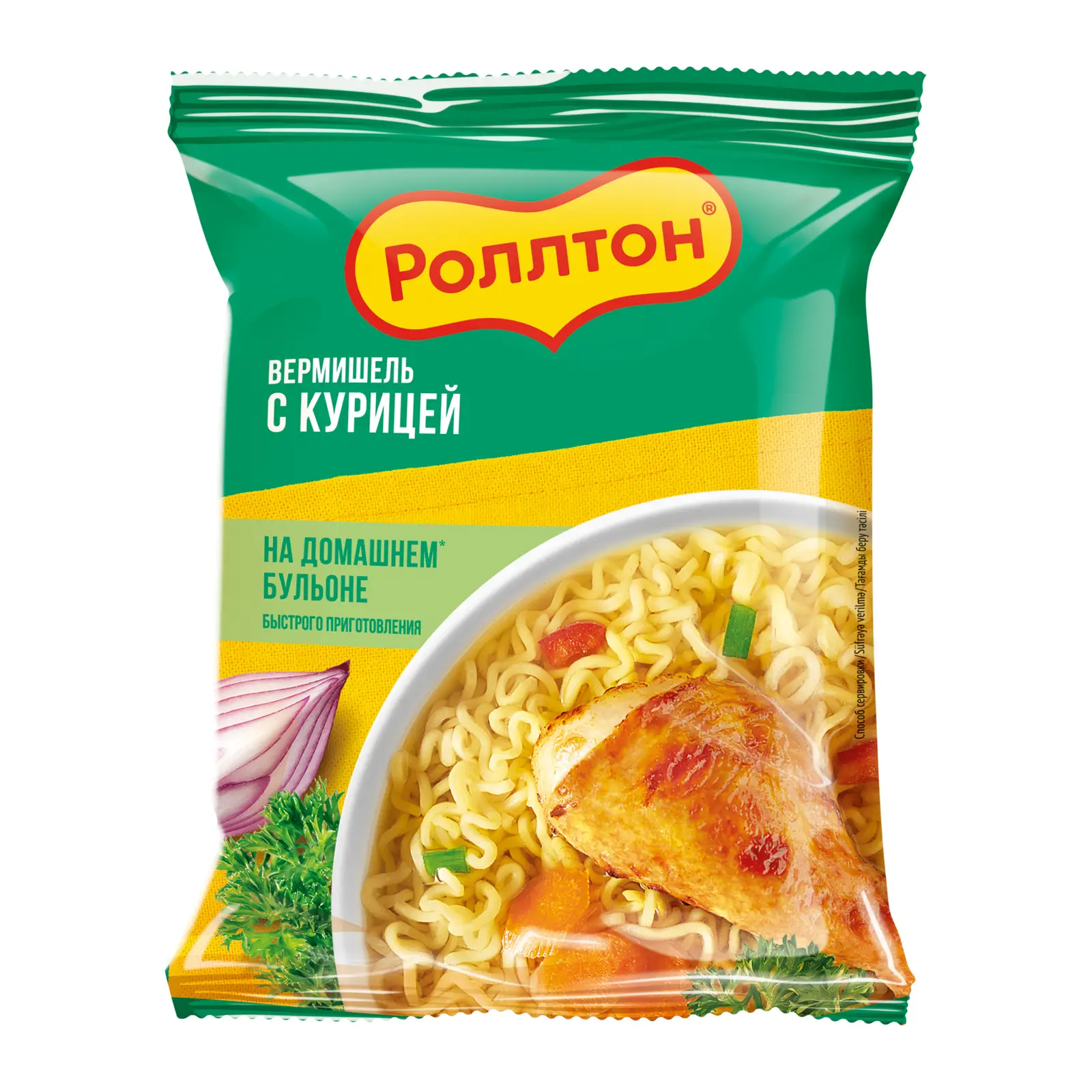 Изображение товара Вермишель Роллтон На домашнем бульоне с курицей 60г