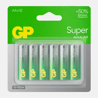 Батарейки алкалиновые GP Super АА 12шт