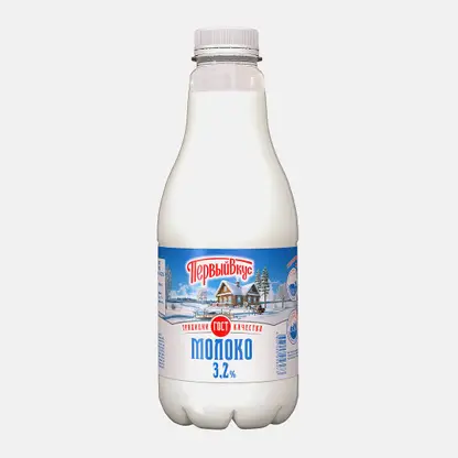Молоко Первый вкус пастеризованное 3.2% 930г