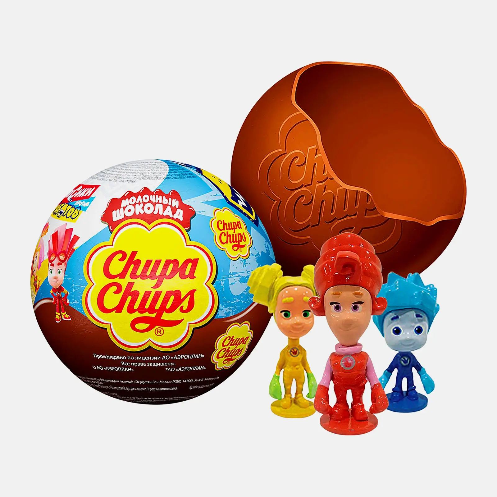 Шоколадный шар с игрушкой-сюрпризом Chupa Chups 20г в ассортименте