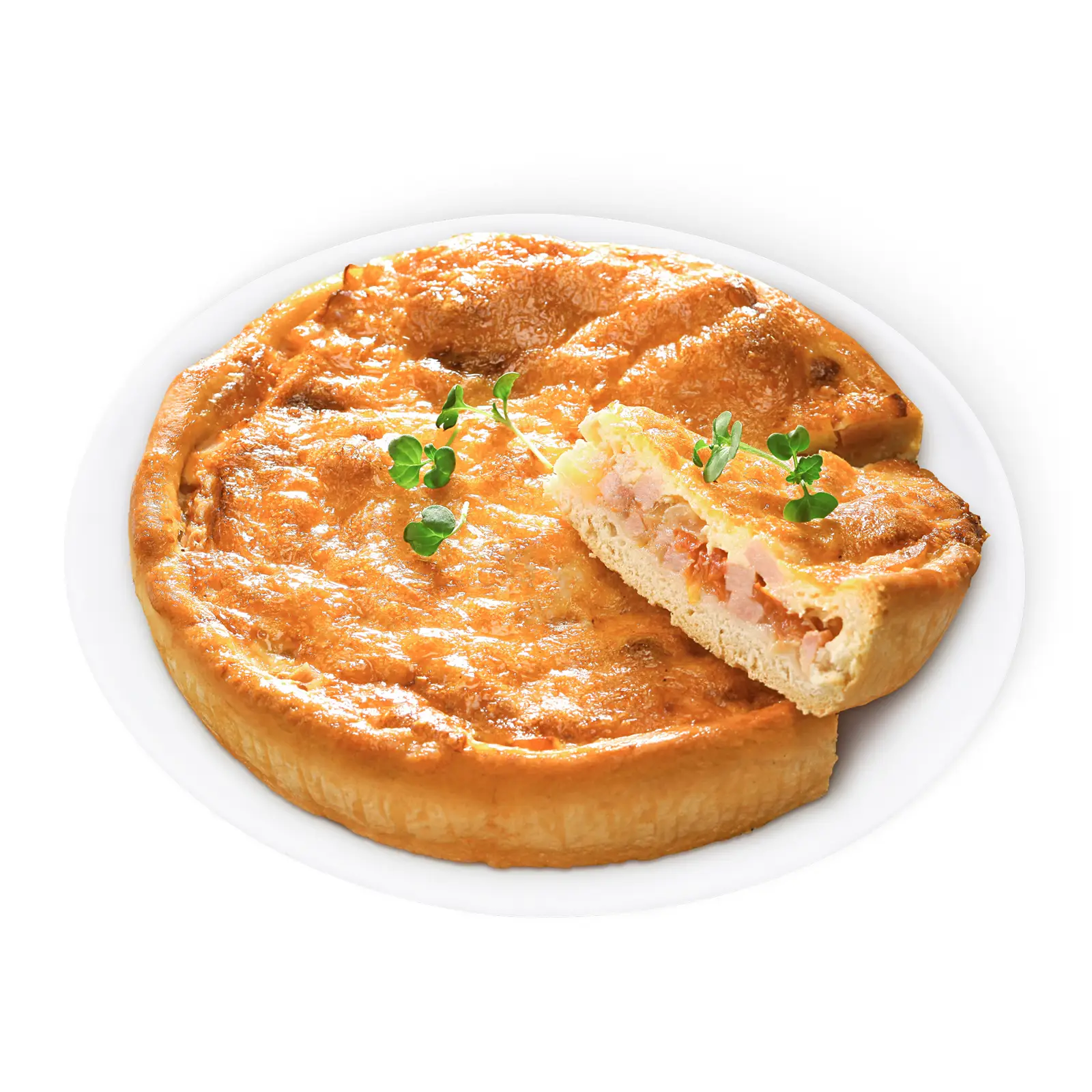 Пирог с ветчиной и сыром