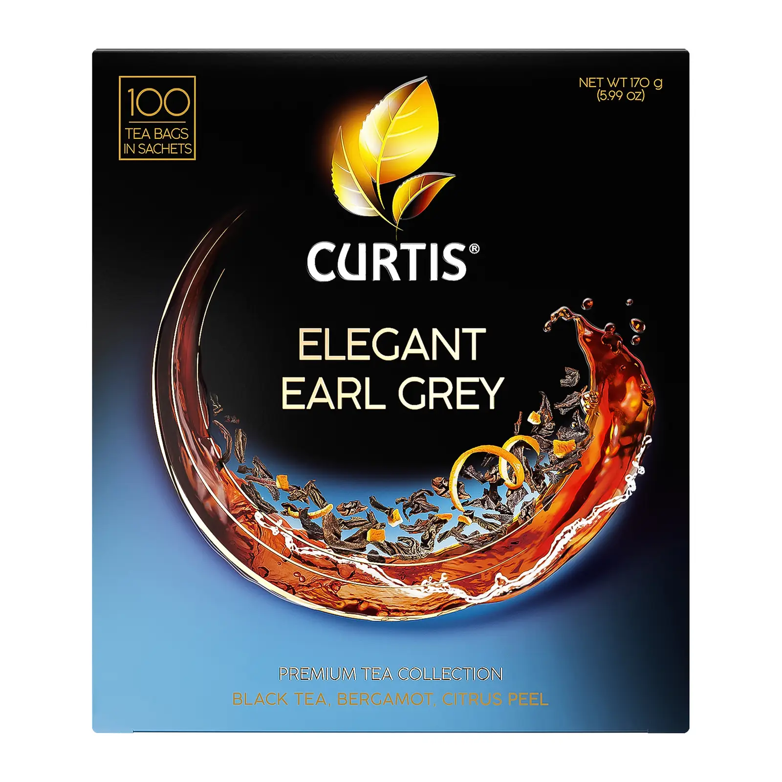 Изображение товара Чай черный Curtis Elegant Earl Grey с ароматом бергамота и цитруса 100саше