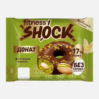 Протеиновый донат со вкусом фисташки без сахара Fitnesshock 70г