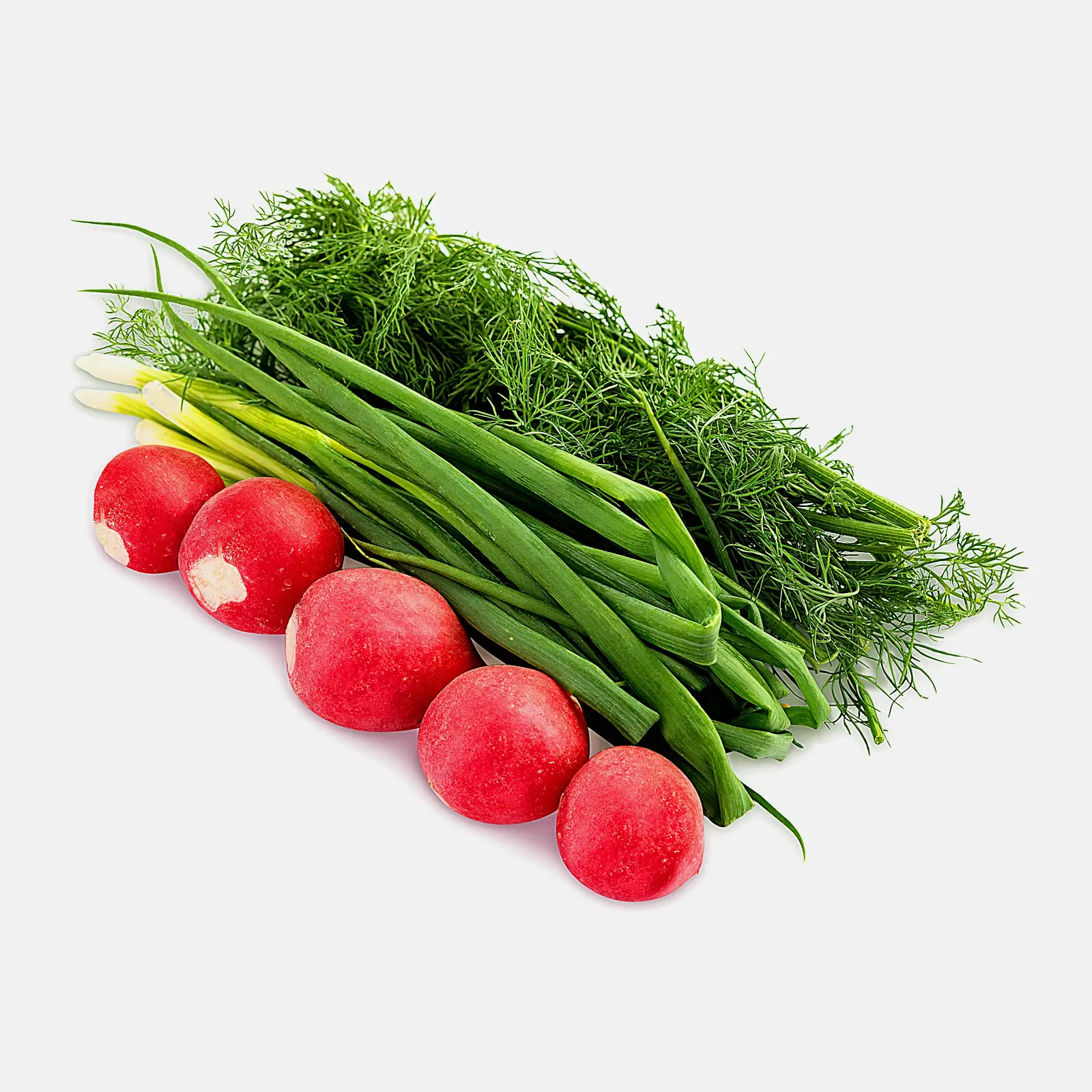 Изображение товара Набор зелени для окрошки зеленый лук укроп редис М Свежесть 200г