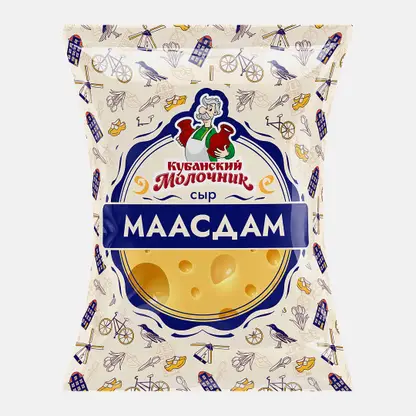 Сыр Маасдам Кубанский Молочник 45% 180г
