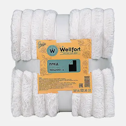 Плед страйп серо-бежевый Bohemian Wellfort 150*200см