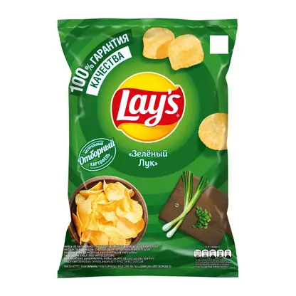 Изображение товара Чипсы Lays Зелёный лук 140г