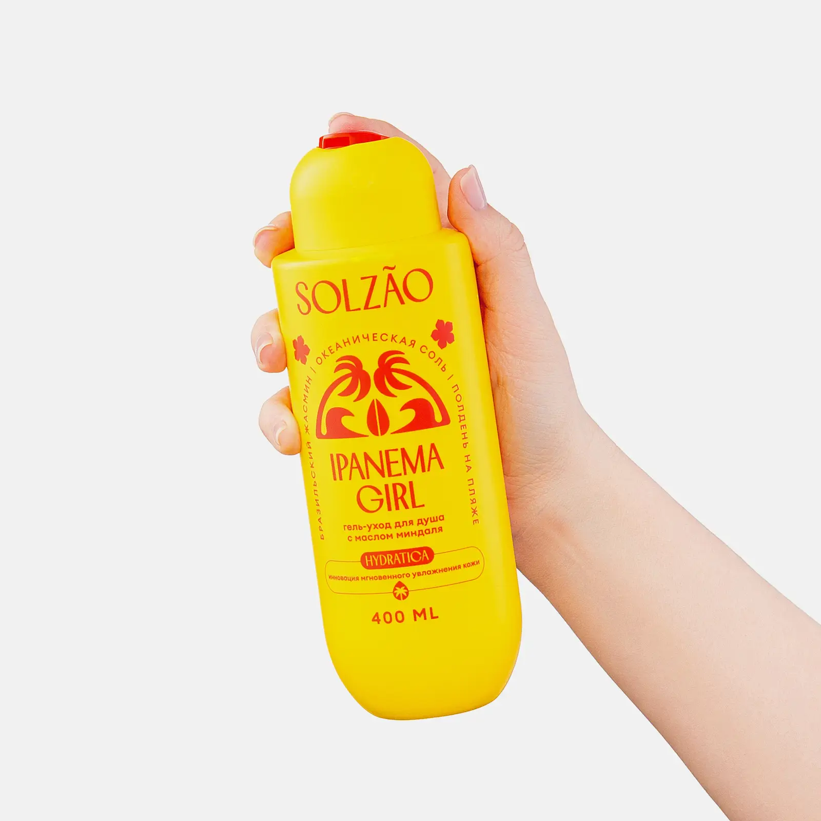 Гель-уход для душа Solzao с маслом миндаля 400мл