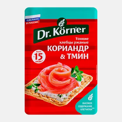 Хлебцы Кориандр-тмин ржаные Dr.Korner 100г