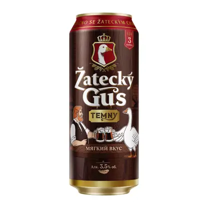 Пивной напиток Zatecky Gus Temny пастеризованный 3.5% 450мл