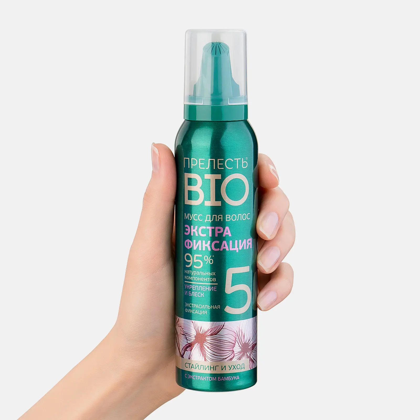 Мусс для волос с экстрактом бамбука экстрафиксация Прелесть Био 160мл