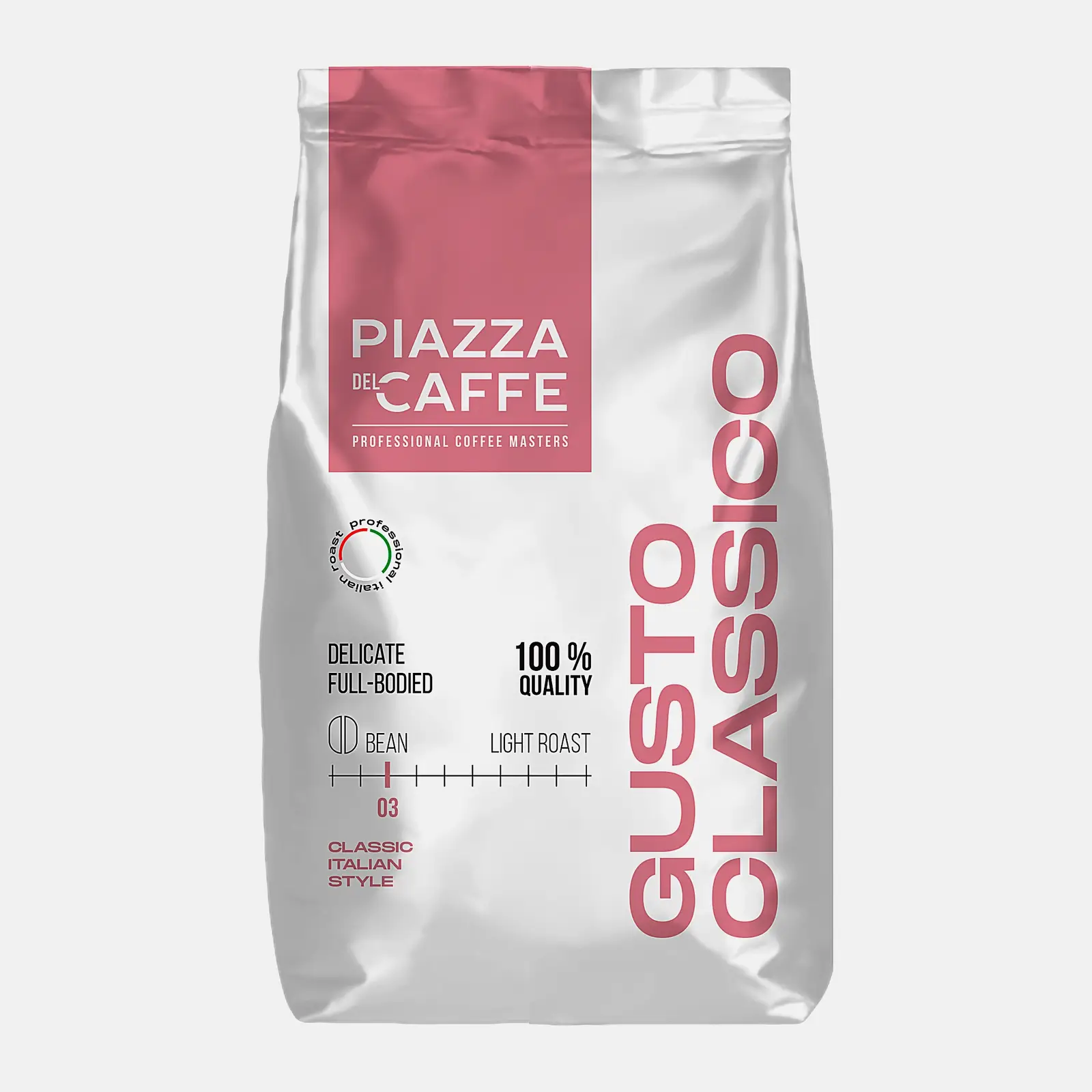 Изображение товара Кофе Piazza Del Caffe Gusto Classico 1 кг — Робуста, Светлая обжарка