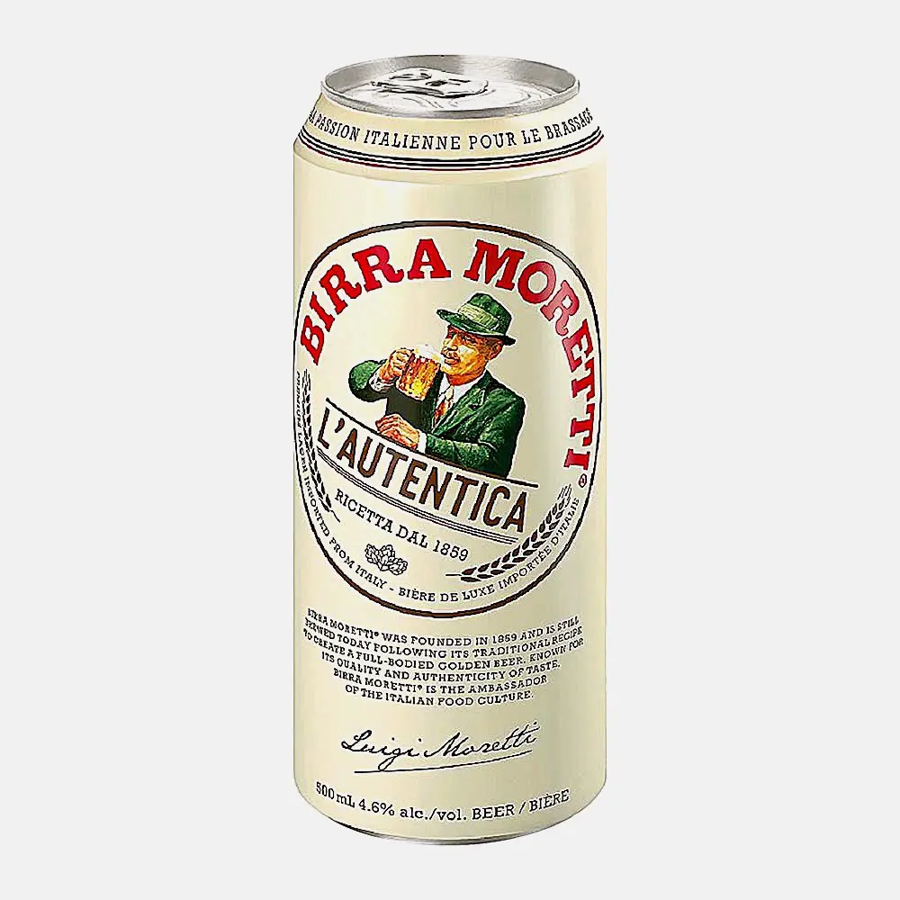 Пиво Birra Moretti светлое пастеризованное 4.6% 500мл Пиво Birra Moretti светлое пастеризованное 4.6% 500мл