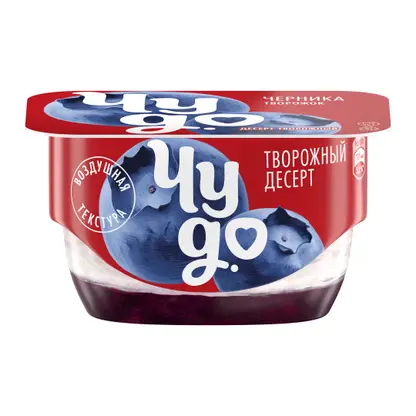 Изображение товара Творожок двухслойный Чудо Черника 4.2% 100г