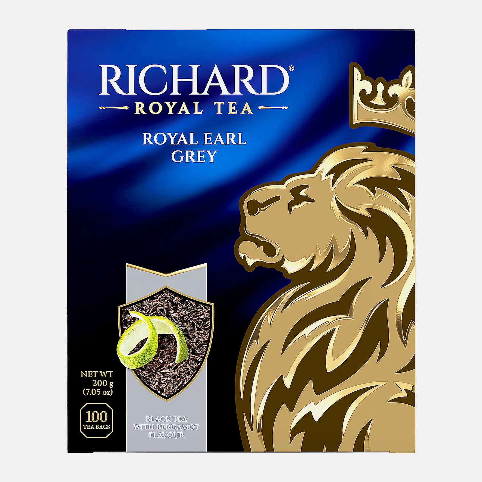 Изображение товара Чай черный Richard Earl Grey цейлон с ароматом бергамота 100 пакетов