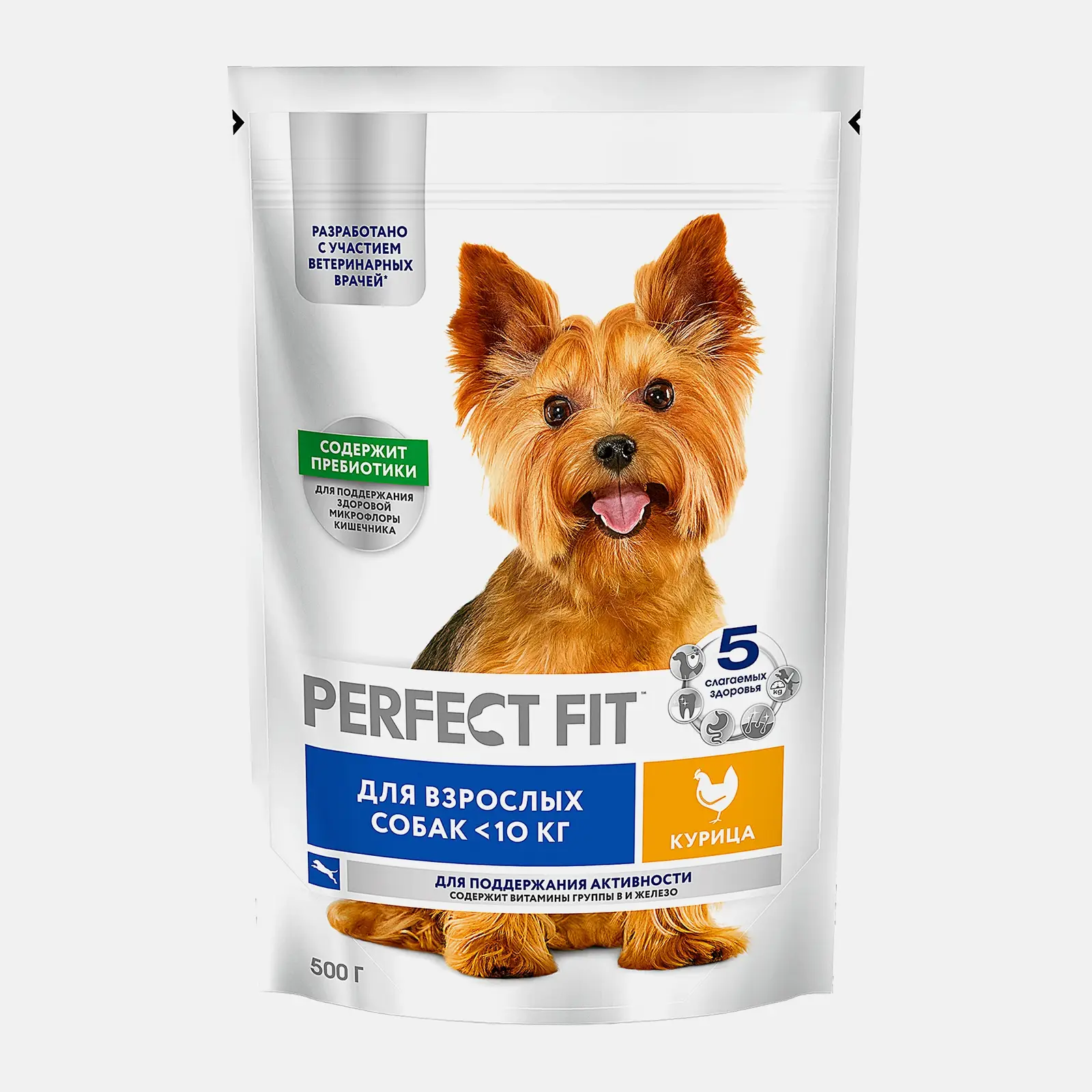 Изображение товара Сухой корм для собак маленьких пород с курицей Perfect Fit 500г