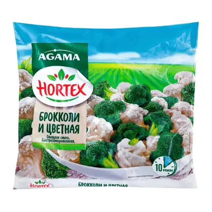 Изображение товара Смесь овощная Agama Брокколи и Цветная капуста быстрозамороженная 400г