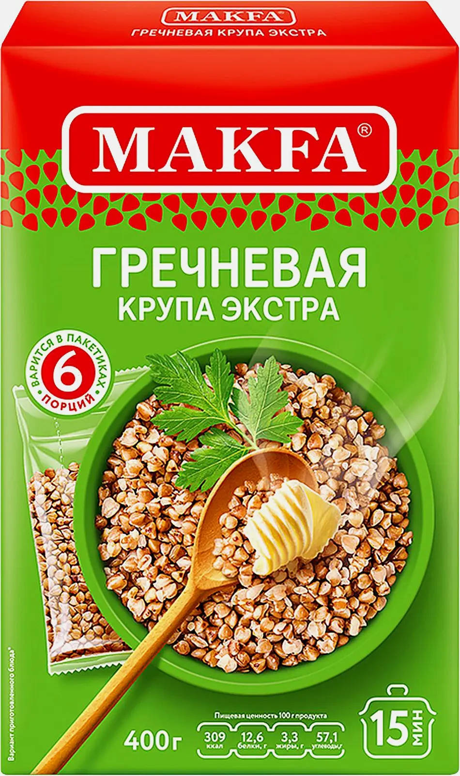 Изображение товара Крупа гречневая Makfa 400г отборное алтайское зерно