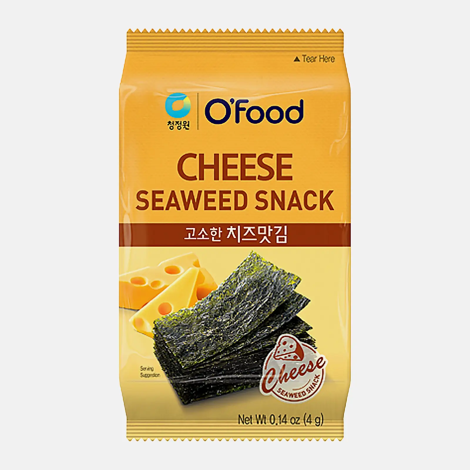 Изображение товара Морская капуста O'food сушеная со вкусом сыра чеддер 4г