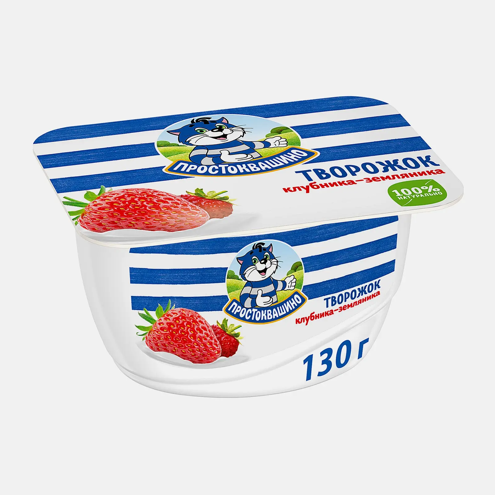 Продукт творожный Простоквашино клубника-земляника 3.6% 130г Продукт творожный Простоквашино клубника-земляника 3.6% 130г