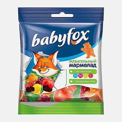 Мармелад жевательный бегемоты Babyfox 30г