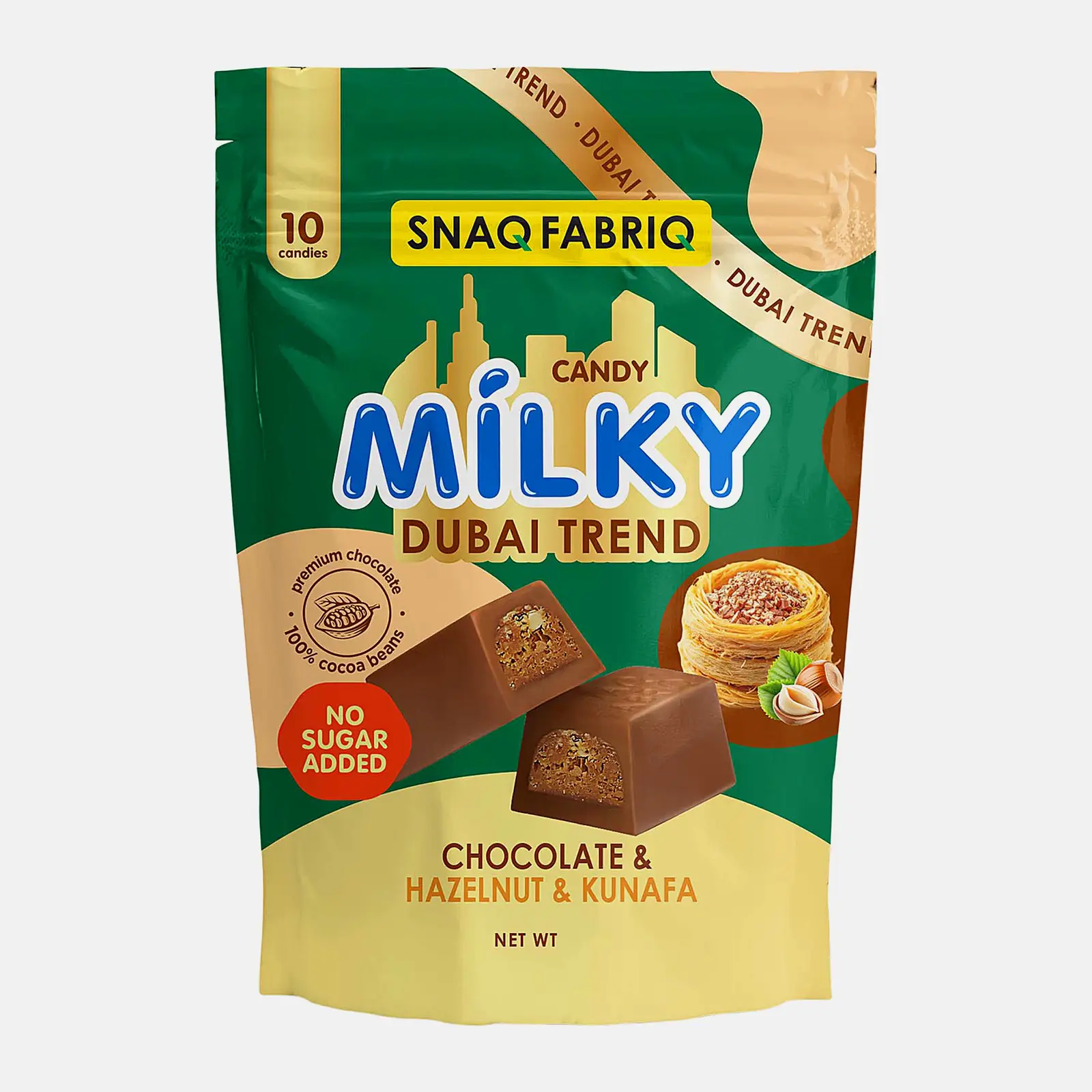 Молочный шоколад с фундуком и кунафой без сахара Snaq Fabriq 130г Молочный шоколад с фундуком и кунафой без сахара Snaq Fabriq 130г