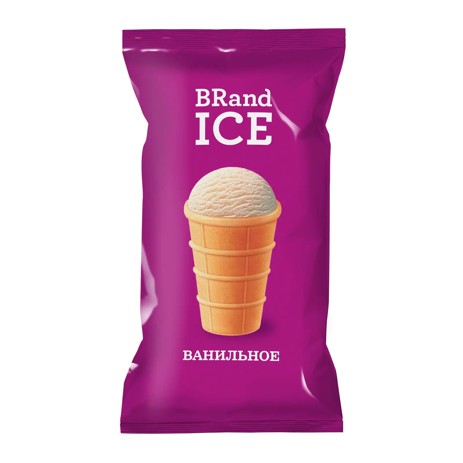 Изображение товара Мороженое сливочное Brandice с ароматом ванили в вафельном стакане 70г