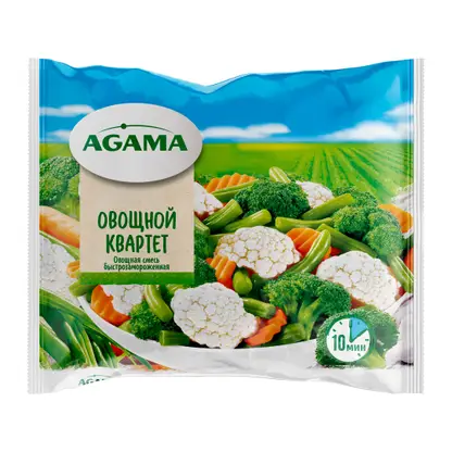 Изображение товара Овощной квартет Agama быстрозамороженный 400г