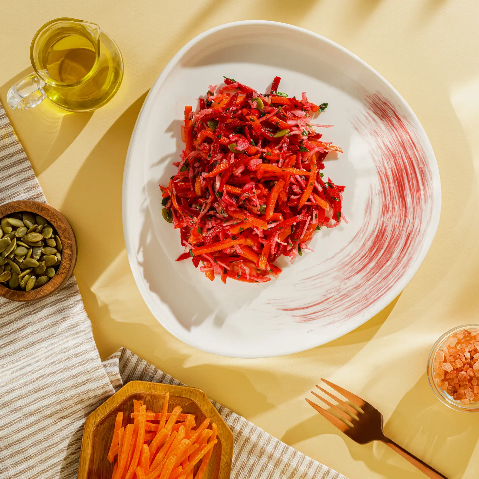 Изображение товара Салат Метелка с тыквенными семечками 130г свежий и полезный продукт