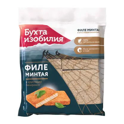 Изображение товара Филе минтая Бухта Изобилия в хрустящей панировке 270г