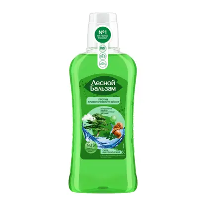 Изображение товара Ополаскиватель против кровоточивости десен Лесной Бальзам 400мл для укрепления десен и гигиены поло