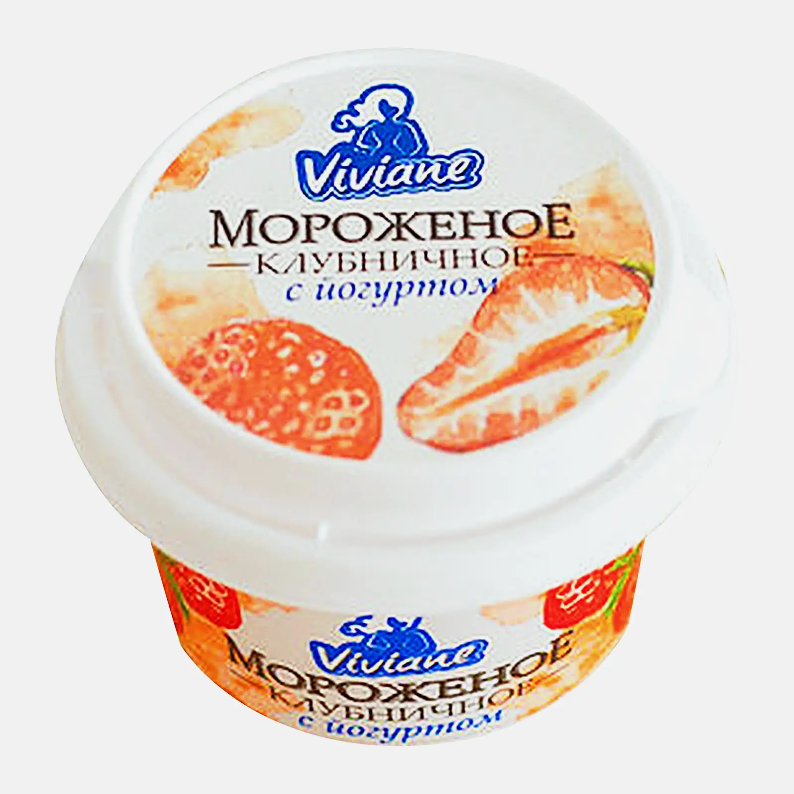 Изображение товара Мороженое Козельское Молоко Стакан Клубничный Йогурт 150г