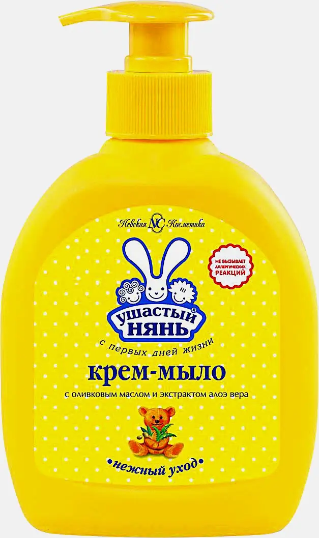 Крем-мыло Ушастый нянь детское с оливковым маслом и алоэ вера 300мл