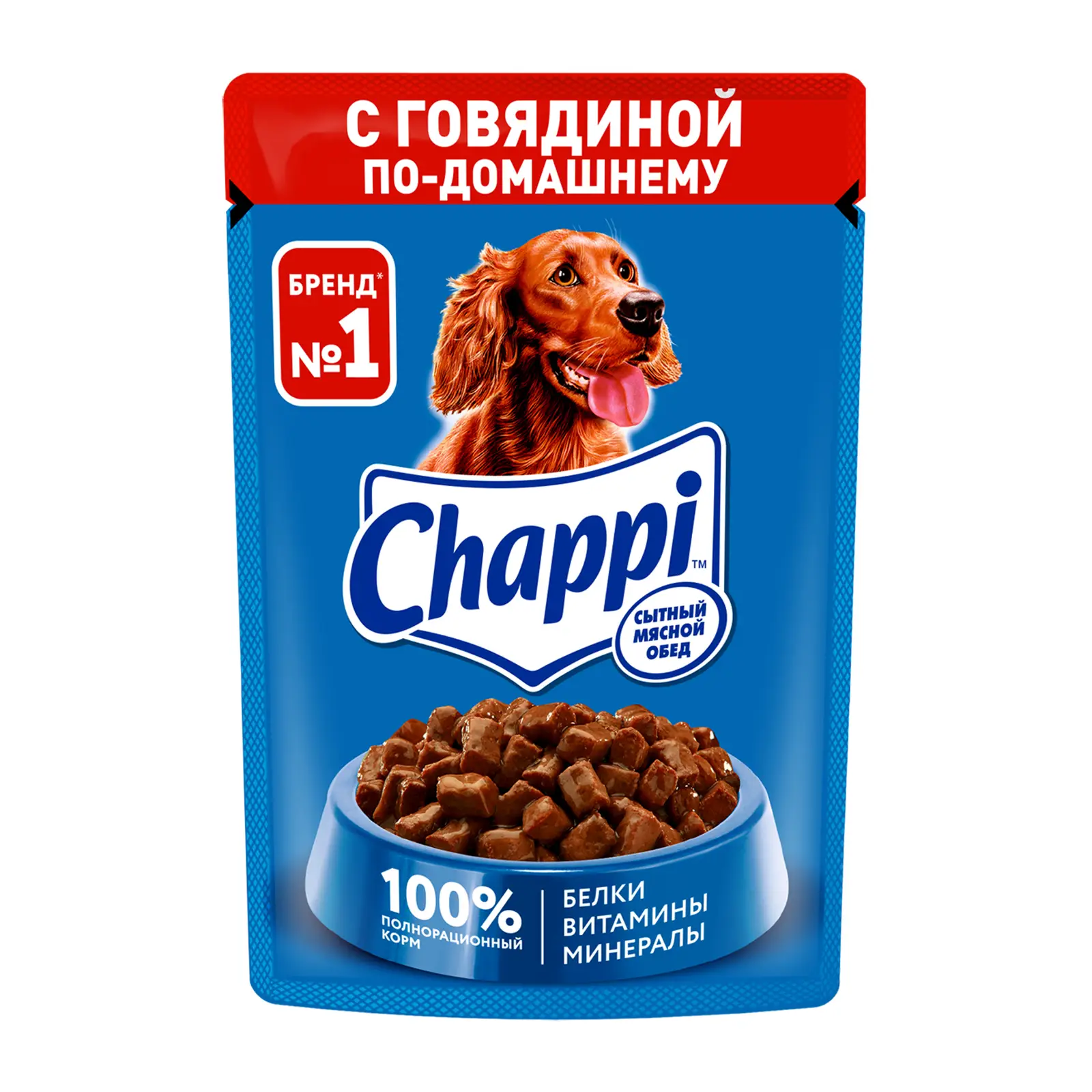 Влажный корм для собак Chappi Говядина по-домашнему 85г