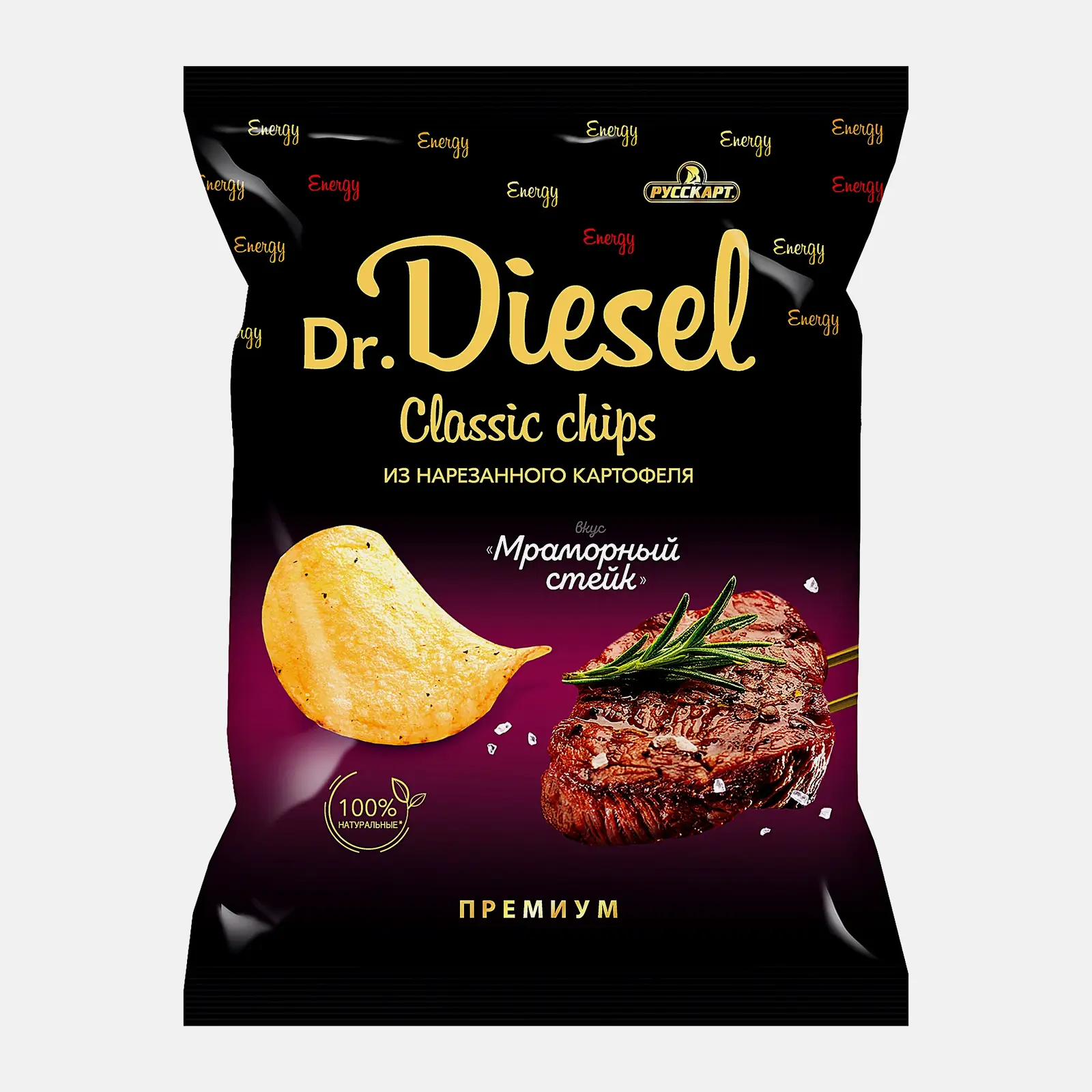 Чипсы Dr.Diesel картофельные Мраморный стейк 120г
