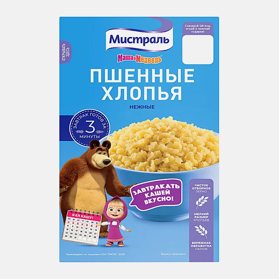 Хлопья Мистраль Пшенные 400г Хлопья Мистраль Пшенные 400г