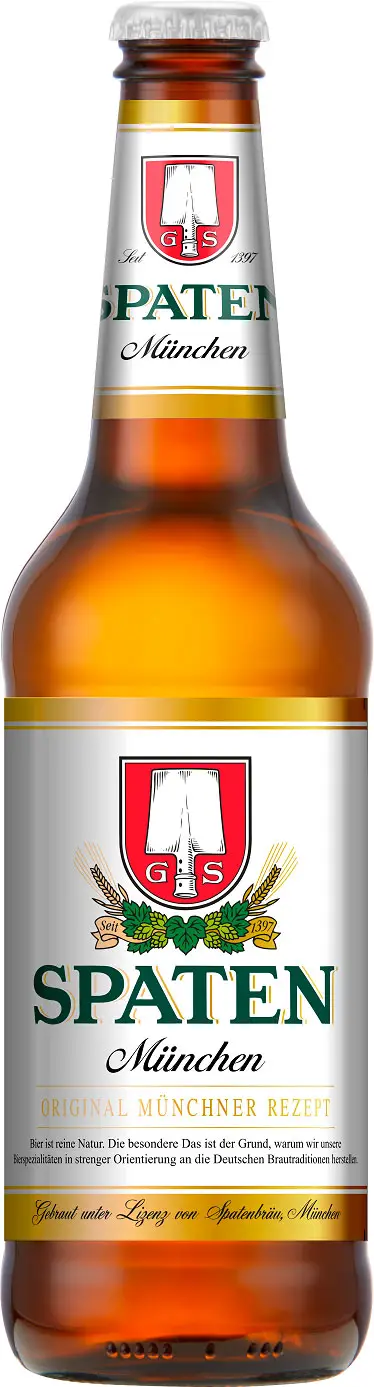 Изображение товара Пиво Spaten Munchen Hell светлое пастеризованное 5.2% 450мл