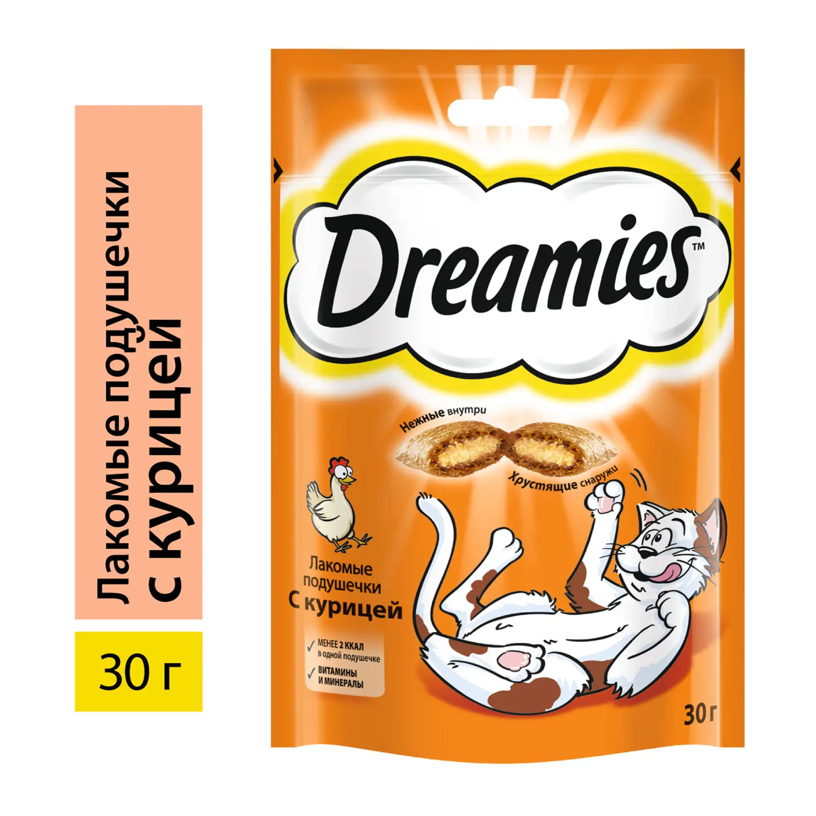Лакомство для кошек Dreamies с курицей 30г