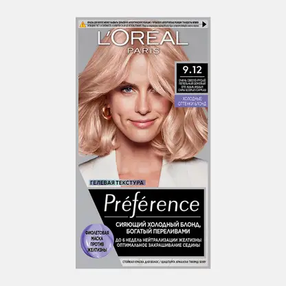 Стойкая краска для волос L’Oréal Paris Préférence Cool Blondes оттенок 9.12 Сибирь очень светло-русый пепельный бежевый