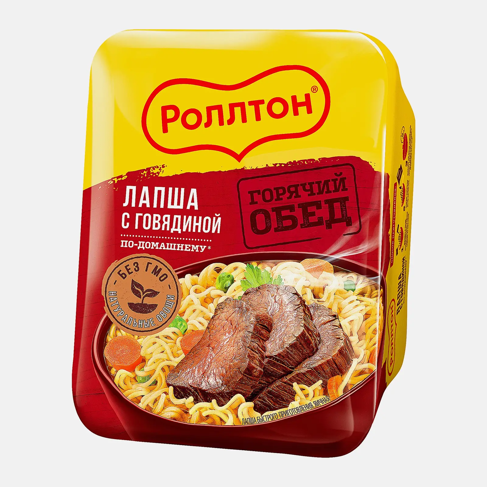 Изображение товара Лапша Роллтон с говядиной по-домашнему 90 г - быстрая вкусная вермишель