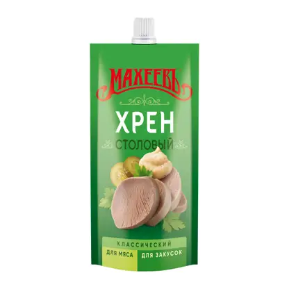 Изображение товара Хрен Махеевъ Столовый 140г натуральный острый соус для мяса и рыбы