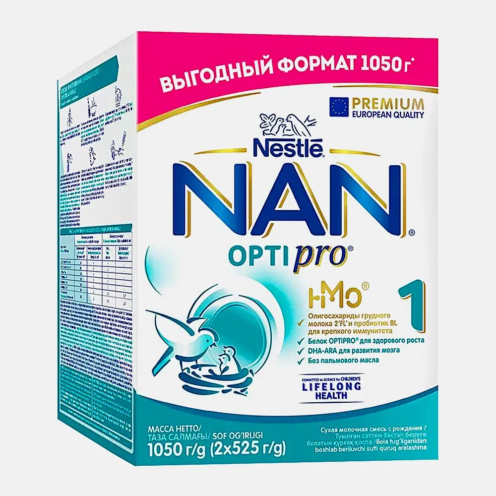 Смесь молочная сухая Nan 1 Optipro до 6 месяцев 1.05кг